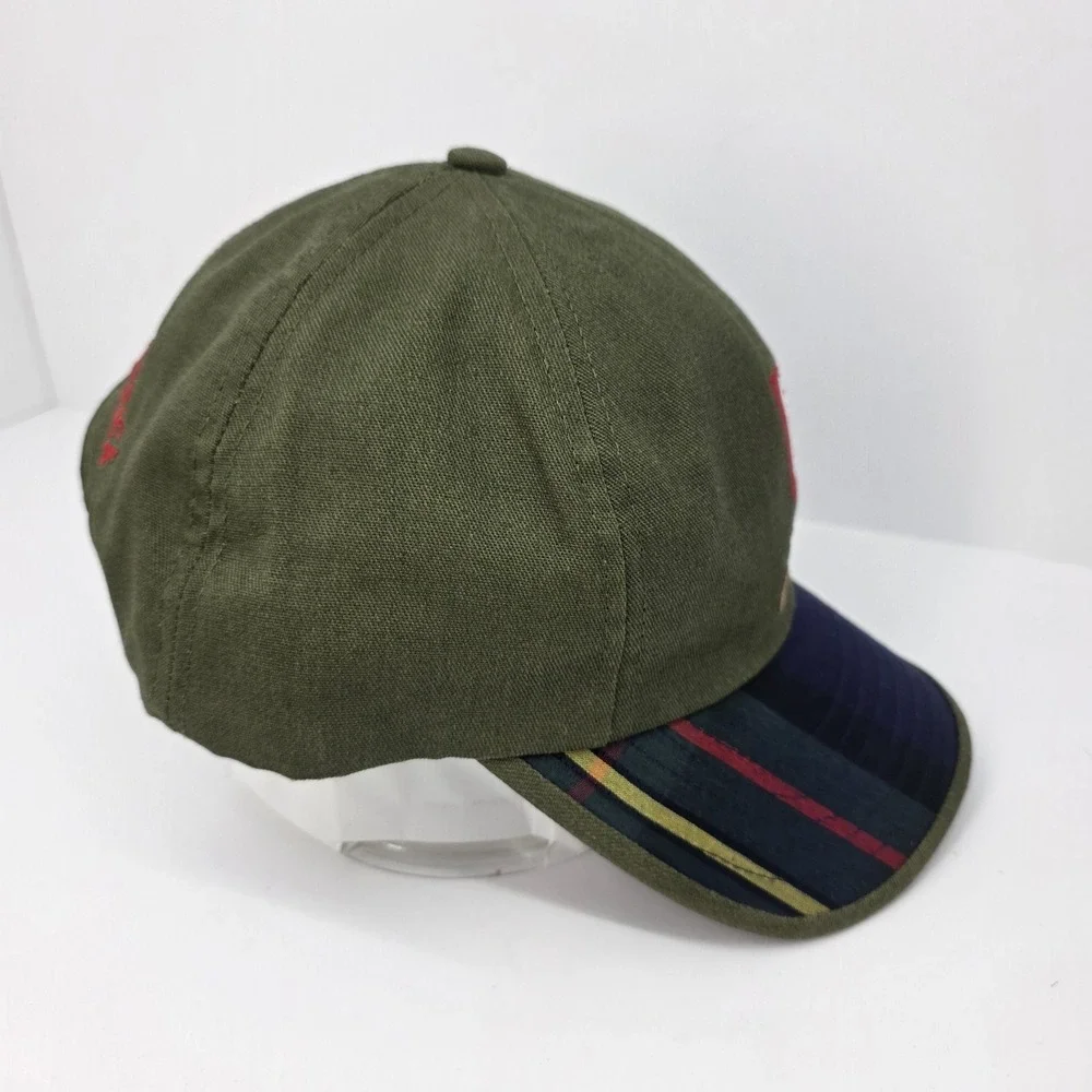 Boy Scouts of America Hat Youth S/M Green Striped Brim Adjustable Scout Cap